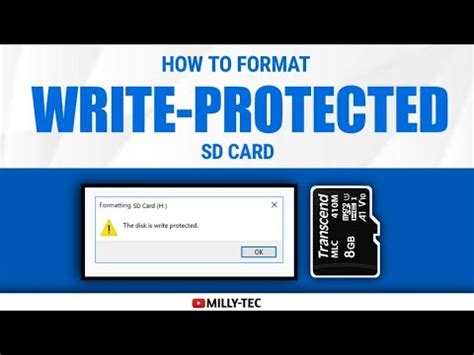 How To Format Write Protected SD CARD YouTube