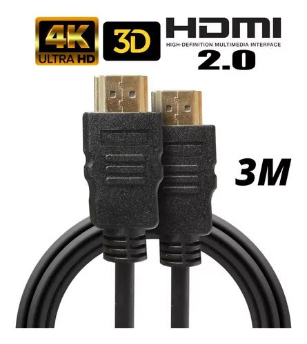 Cabo Hdmi Full Hd 2 0 4k Ultra 3d 1080p Tv Ouro 3 Metros MercadoLivre