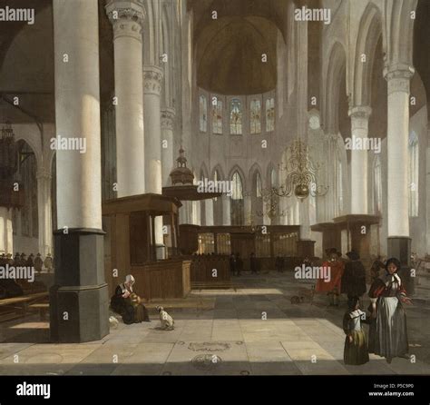 Interieur Oude Kerk Amsterdam . schilderij; Stichting De Oude Kerk; interieur; Oude Kerk ...