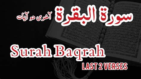 Surah Baqrah Last 2 Ayats Last Two Verse Of Surah Baqarah Surah Baqarah Ke Akhri 2 Ayat