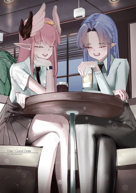 Circe and Medea chatting and having a cup of coffee : r/grandorder