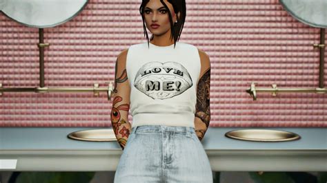 Singlet Tank Top For MP Female GTA 5 Mod