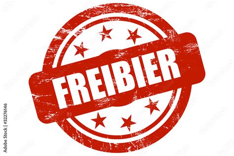 Sternen Stempel Rot FREIBIER Stock Illustration Adobe Stock