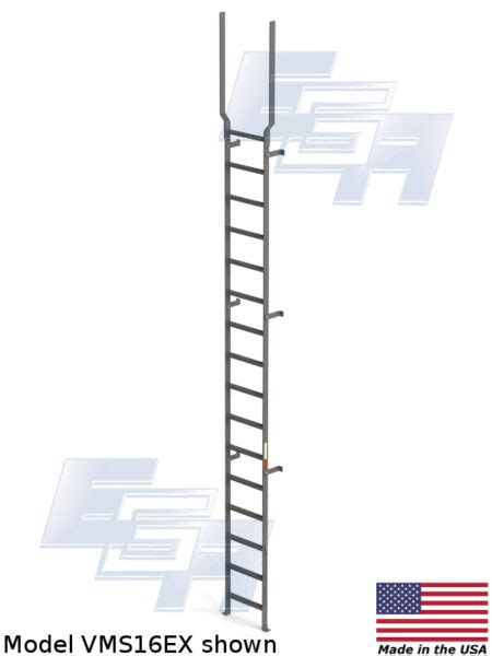 Steel Vertical Wall Mount Ladder Mvms Ex Ega Products Inc