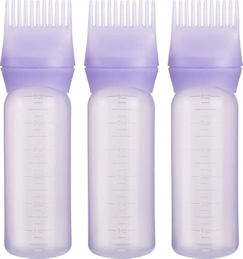 3 Pack Root Comb Applicator Bottle 6 Ounce Oil Applicator