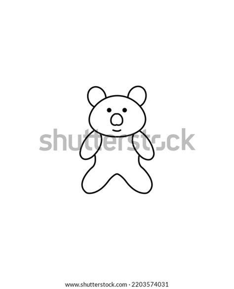 Teddy Bear Outline Vector Clip Art Stock Vector Royalty Free