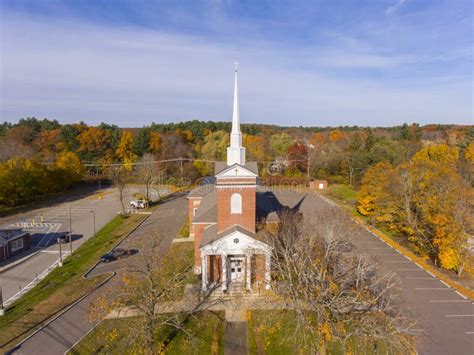 Tewksbury Town Centre Aerial View Ma Usa Stockbild Bild Von Gebäude