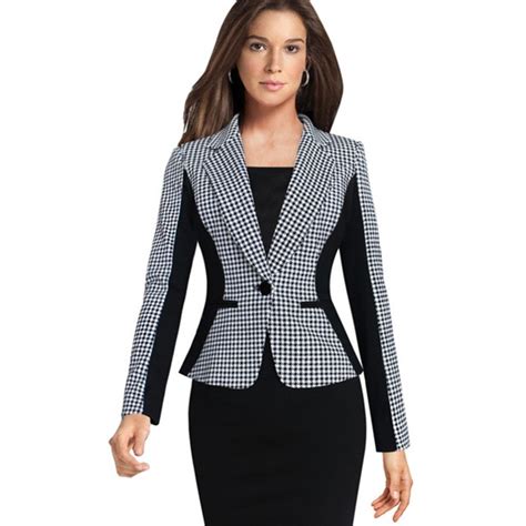 Women Slim Formal Business Blazer Coat Elegant Formal Business Short Blazers 2016 Autumn Winter