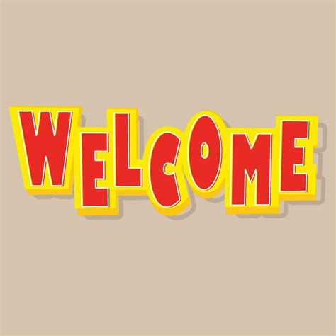 welcome colorful logo. welcome typography design with fireworks Use as ...