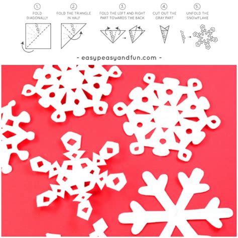 How To Make Paper Snowflakes - pattern templates - Easy Peasy and Fun