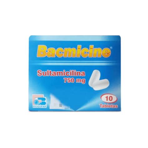 Bacmicine Sultamicilina 750 MG 10 Tabletas Farmaprime