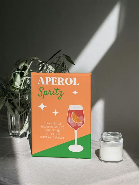 Aperol Spritz Cocktail Print Aperol Spritz Bar Poster Alcohol Print Gallery Cocktail Poster