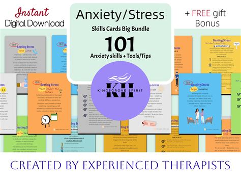 Anxiety Skills Management Flash Cards Bundle Cognitive Behavioral And