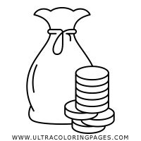 Money Bag Coloring Page - Ultra Coloring Pages