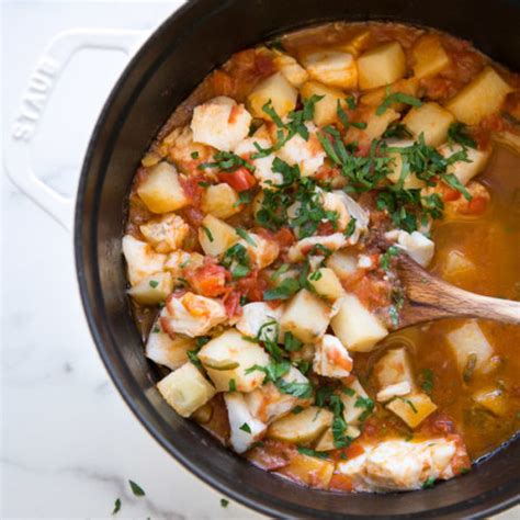 Spanish Fish Stew Recipe With Cod Potatoes And Peppers