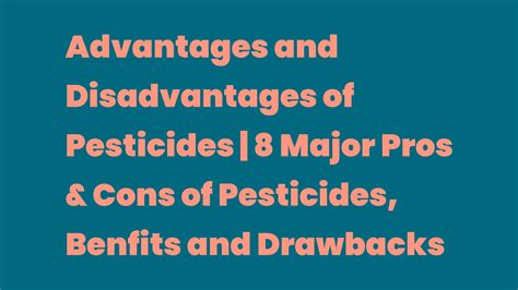 Advantages And Disadvantages Of Pesticides 8 Major Pros Cons Of