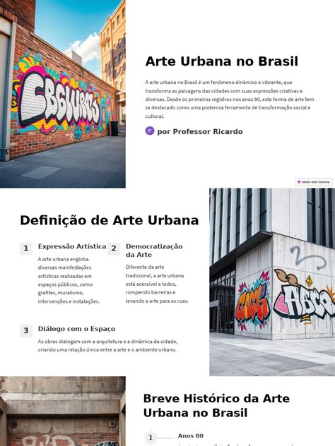 Cite Três Exemplos De Estilo De Arte Urbana - Arte Urbana Brasileira: História e Impacto | PDF | Arte de rua | Brasil