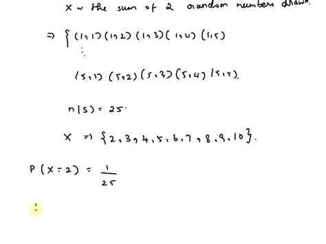 SOLVED A Box Contains Chips Numbered 1 To 5 Two Chips Are Drawn