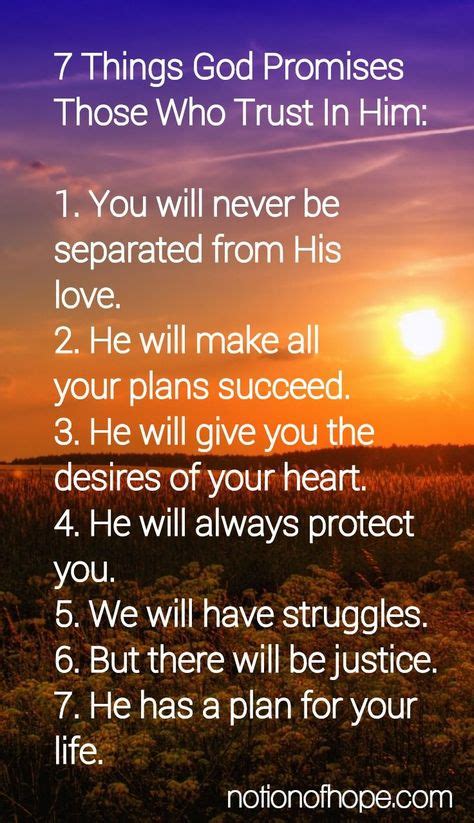 7 Things God Promises Us Fighting Emotions Promise Quotes Bible