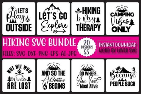 Hiking Svg Bundle Vol 2 Bundle · Creative Fabrica