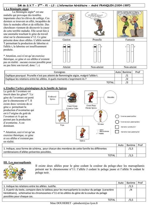 Devoir Maison Svt Eme Chromosomes Home Alqu