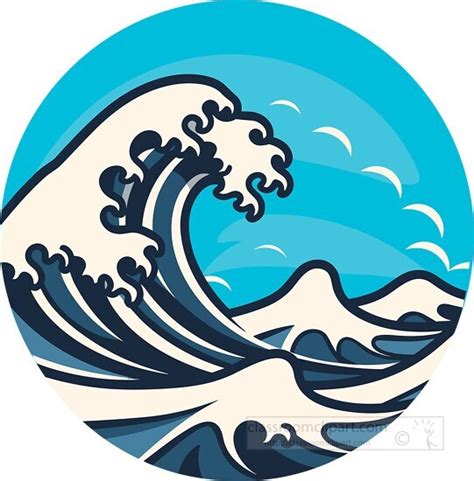 Weather Clipart Large Tsunami Wave Clip Art