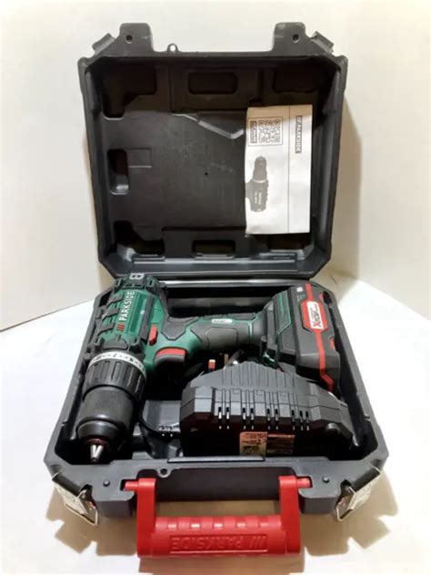 Parkside Cordless Drill Set V Pabs Li E With Battery And Charger