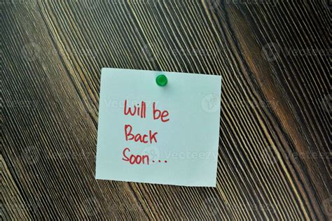 Be Back Soon Stock Photos, Images and Backgrounds for Free Download