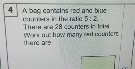 Solved A Bag Contains Red And Blue Counters In The Ratio There