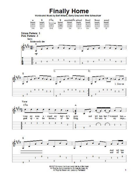 Finally Home by MercyMe - Easy Guitar Tab - Guitar Instructor