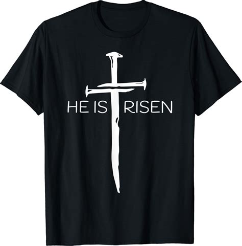 Easter Resurrection Jesus He Is Risen Cross T T Shirt