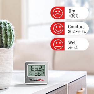 Amazon ThermoPro TP357 Digital Hygrometer Indoor Thermometer Of