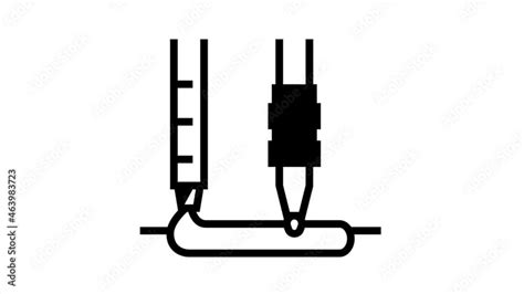 Submerged Arc Welding Animated Line Icon Submerged Arc Welding Sign