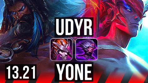 UDYR Vs YONE TOP Rank 6 Udyr 3 1 7 300 Games KR Challenger