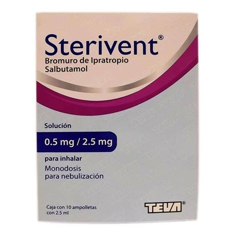 Sterivent 0 5 mg 2 5 mg solución para inhalar 10 ampolletas con 2 5 ml