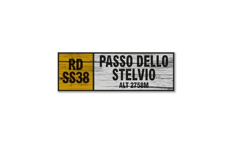 Passo Dello Stelvio Wall Sign Gifts For Cyclists Cycling Souvenirs