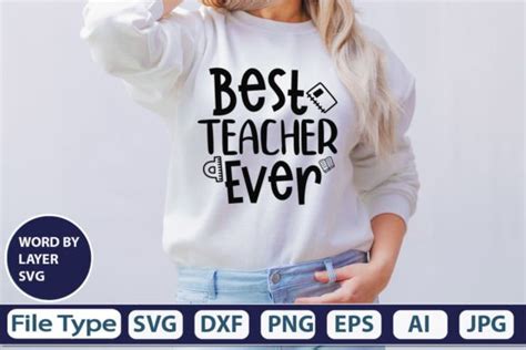 Best Teacher Ever Svg Cut File Graphic By Graphicpicker Creative Fabrica