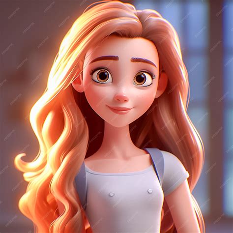 Premium Ai Image Photo Of Realistic Girl 3d Disney Pixar Style