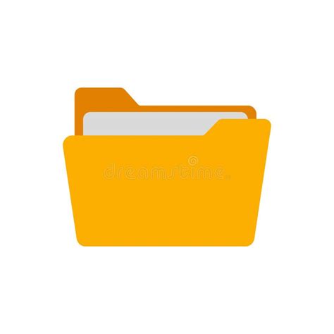 Flat Folder Icon Flat Design. Vector Illustration Stock Vector - Illustration of office, design ...