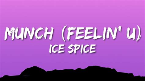 Ice Spice Munch Feelin U Lyrics YouTube