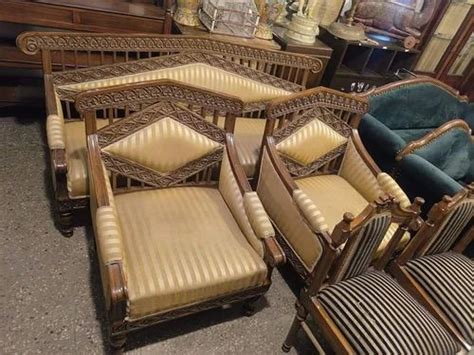 Teak Wood Seater Designer Wooden Carved Sofa Set At Rs In