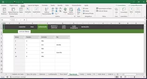 Planilha Para Controle De Gado De Corte E Engorda Em Excel à venda em