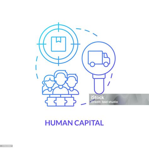 Human Capital Blue Gradient Concept Icon Stock Illustration Download Image Now Abstract