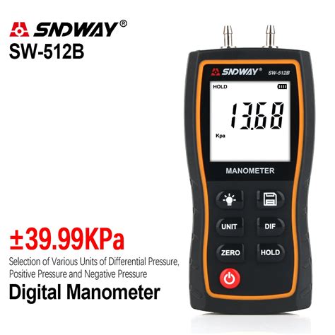 Pressure Gauges Tools SNDWAY SW 512 Series 0 103kpa LCD Digital Dual