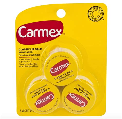 Carmex Classic Medicated Lip Balm Jar 3ct