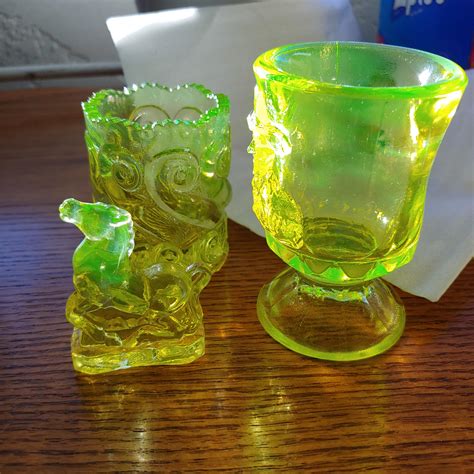 This Is Natural Sunlight Shining Through Yellow Uranium Glass Look At