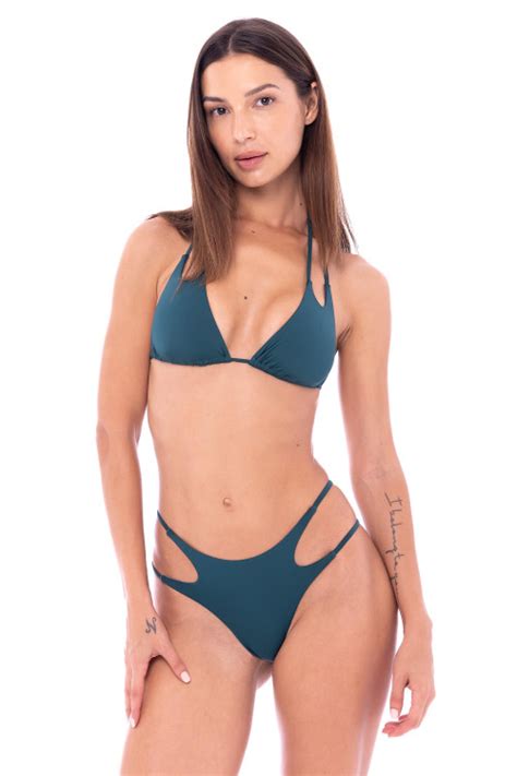 Iam Bikini Skyler Verde Top Verde Triangolo E Slip