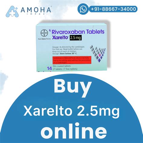 Rivaroxaban Xarelto 2 5mg Tablet At Rs 200 Stripe Xarelto Tablets In