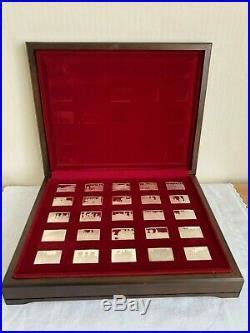 Elizabeth Our Queen Boxed Set Of Solid Silver Ingots By Franklin