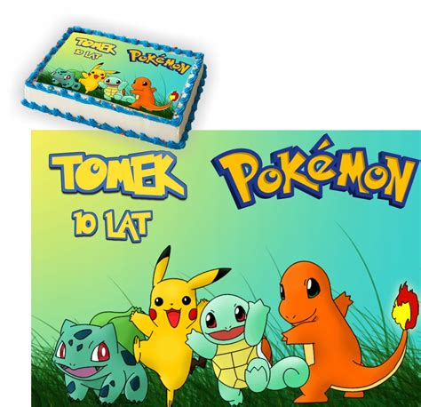 Op Atek Na Tort Pokemon Imie Prostok Tny Oficjalne